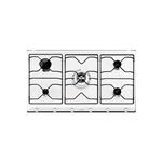 Smeg SRV596EB7 Hob | Built-in | White, Recessed, Gas