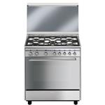 Smeg SX81M-1 Cocina | Cocina independiente | Clase energética B | Cocina, acero inoxidable, Pomo