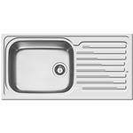 Elleci Inox Sky 480 1000X500 1Vg Sx Sat  - 6ALIK480SACSX Sink On-counter | 2 bowls, Stainless steel, Side drainer