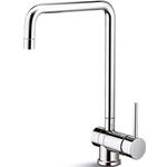 Elleci Mix Danubio Cromato - 6AMIKDANCR Grifo monocomando Fregadero | Acabado Titanium, Caño orientable, Cartucho cerámico