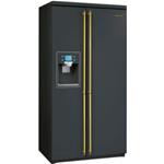 Smeg SBS800A1 Frigorífico-congelador | Nevera de vino | Clase energética A+ | Instalación gratuita, Antracita, Oro