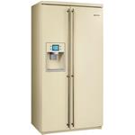 Smeg SBS800PO1 Frigorífico-congelador | Nevera de vino | Clase energética A+ | Instalación gratuita, crema, LCD