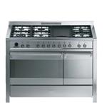 Smeg CS120-7 Cocina | Cocina independiente | Clase energética A | Cocina, acero inoxidable, Pomo