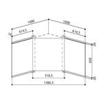 Faber KIT 3 FONDALI EGYZIA ANGOLO X - 112.0157.274 Accesorio campana Accesorios | Clase energética - | Set 3 paneles, Acabado acero, Compatible campanas Faber
