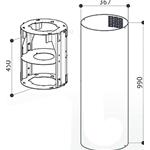 Faber KIT CAMINO+PROLUNGA D370 F990 10L - 112.0157.267 Fireplace kit Accessories | Class N/A | Compatible with F990 hood, Easy installation, 10L