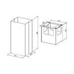 Faber KIT PROLUNGA CAMINO SUP.IS.X  H700  - 112.0157.268 Fireplace kit Accessories | Class - | Chimney extension, Compatible with Faber models, Stainless steel