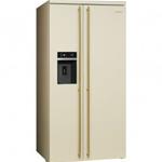 Smeg SBS8004P Kühl-gefrierkombination | Freistehend | Energieklasse A+ | Freie Installation, Amerikanische Tür, Creme