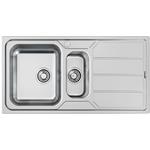 Foster Elettra 1,5V Sx+Sc B8 Inox - 5197062 Sink  1 vasca: 340 x 400, Piletta 3½, Possibilità di fori aggiuntivi | Over-top