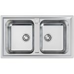 Foster Elettra 2V B8 Inox - 5886060 Sink  1 vasca: 340 x 400, Piletta 3½, Possibilità di fori aggiuntivi | Over-top
