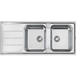 Foster Elettra 2Vdx+Sc B8 Inox - 5812061 Sink Over-top | Stainless steel AISI 304 brushed, Drain 3½, Possibilità of holes aggiuntivi, 2 basins