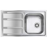 Foster Fm 1V.Dx+Sc. Inox - 1971061 Sink  1 vasca: 362,5 x 400, Piletta 3½, Possibilità di fori aggiuntivi | Sink