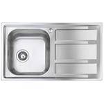 Foster Fm 1V.Sx+Sc. Inox - 1971062 Sink  1 vasca: 362,5 x 400, Piletta 3½, Possibilità di fori aggiuntivi | Sink