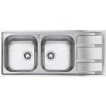 Foster Fm 2V.Sx+Sc. Inox - 1972062 Sink  1 vasca: 362,5 x 400, Piletta 3½, Possibilità di fori aggiuntivi | Over-top