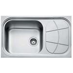 Foster Bigbowl 1V Sx+Sc.Tn Bbr - 1561202 Sink  1 vasca: 450 x 400, Piletta 3½, Possibilità di fori aggiuntivi | Over-top