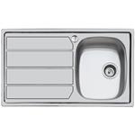 Foster S1000 Inox 1Vdx+Sc.Vl F3,5" - 1179061 Sink  1 vasca: 340 x 400, Piletta 3 ½, Possibilità di fori aggiuntivi | Sink