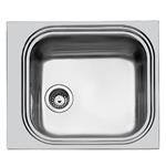Foster Bigbowl 1Vsx F/Rub.Dx Bbr - 1511002 Sink  1 vasca: 450 x 400, Piletta 3½, Possibilità di fori aggiuntivi | Over-top