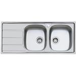 Foster S1000 Inox 2Vl Dx+Sc F.3.5" - 1812161 Sink  1 vasca: 340 x 400, Piletta 3 ½, Possibilità di fori aggiuntivi | Over-top