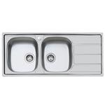Foster S1000 Inox 2Vl Sx+Sc F.3.5" - 1812162 Sink  1 vasca: 340 x 400, Piletta 3 ½, Possibilità di fori aggiuntivi | Over-top
