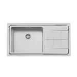 Foster Ke 1V50 Sx+Sc S/Ft Tpr - 2263052 Sink  1 vasca: 500 x 400, Piletta 3½, Possibilità di fori aggiuntivi | Overlapping