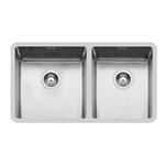Foster Ke 2V 40+34 Tpr S/Top - 2206850 Sink Built-in | Stainless steel AISI 304 brushed, Drain 3½, 2 basins, stainless steel