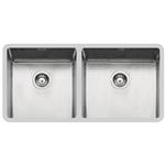Foster Ke 2V 40+45 Tpr S/Top - 2207850 Sink Under-top | Stainless steel AISI 304 brushed, Drain 3½, double basin, drain manual