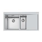 Foster Master 2Vsx 34+18 Ft Tpr - 1251052 Sink  1 vasca: 450 x 400, Piletta automatica 3½, Possibilità di fori aggiuntivi | Built-in