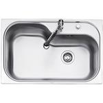 Foster Tornado Rt.1V.Spazz.Inox - 1579660 Sink  1 vasca: 730 x 400, Piletta automatica 3½, Possibilità di fori aggiuntivi | Built-in