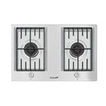 Foster 2Dc Fl B8 Inox - 7203032 Gas hob Built-in | Stainless steel AISI 304 brushed, Dimensions 760x500, Cast iron grids, coprispartifiamma smaltati