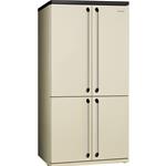 Smeg FQ960P Kühl-gefrierkombination | Freistehend | Energieklasse A+ | Freie Installation, Amerikanische Tür, Creme