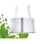 Falmec Zephiro E-Ion Isola/Island 67 Cono Vetro Bianco (109) 220-240V 50-60Hz T45 C/Filtro Campana extractora Isla | Clase energética T45 | Potencia 600 m³/h, Tecnología ionizante, Acabado vidrio blanco
