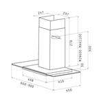 Elica Flat Glass IX/A/60 450 m³/h Wall-mounted Stainless steel
