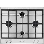 Smeg P260XGH Plaque de cuisson à gaz Encastré | Classe énergétique - | 4 brûleurs gaz, Grilles en fonte, Allumage électronique