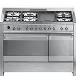 Smeg A3-7 Cocina | Cocina independiente | Clase energética A | Cocina, acero inoxidable, Pomo