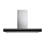 Falmec Lumina Nrs Parete/Wall 90 C0001 Vetro Nero Cono Inox 220-240V 50-60Hz T80 S/Filtro Campana extractora De pared | Clase energética A+ | Extracción perimetral, Vidrio negro, Iluminación LED