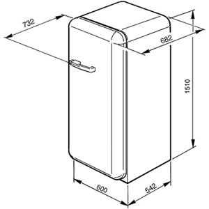 Smeg FAB28RG1 Frigorífico-congelador | Nevera de vino | Clase energética A++ | 248 L, Instalación gratuita, 39 dB