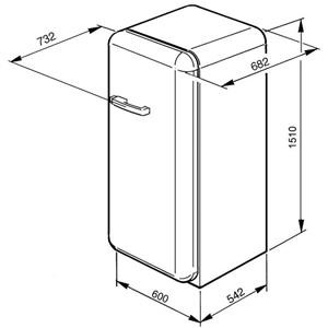 Smeg CVB20LR Freezer | Upright freezer | Energy Class A+ | 140 L, 20 kg/24h, 40 dB