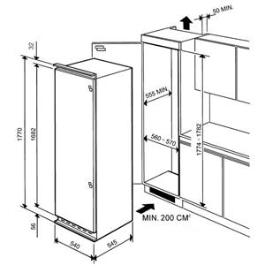 Smeg FR310APL1 Réfrigérateur-congélateur | Encastré