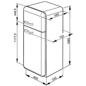 Smeg FAB30V7 Kühl-gefrierkombination | Freistehend | Seestern, 39 dB, 3
