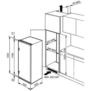 Smeg FL224APZD Kühlschrank | Einbauversion | Energieklasse A+ | 169 L, N-T, 40 dB