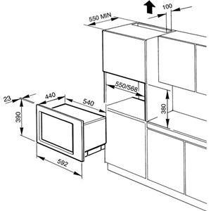 Smeg FME24N-2 Mikrowellenofen | Einbau