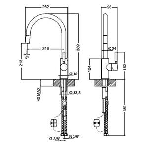 Smeg MD13-CR Robinet et mitigeur