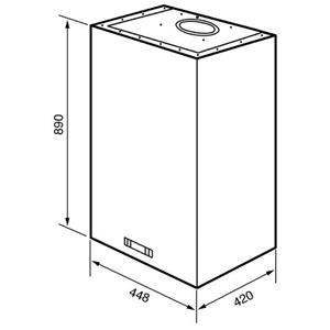 Smeg KQ45X Dunstabzugshaube | Einbau | 710 m3/h, Ansaug-/Filterbetrieb, 65 dB