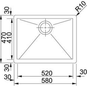 Franke PLANAR PPX 210-58 3 1/2 - 127.0198.245 Sink Built-in