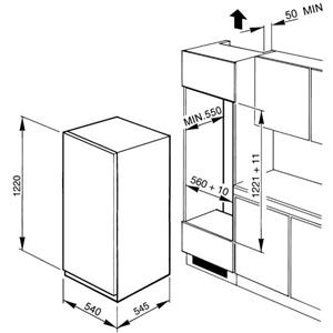 Smeg FR2052P Kühl-gefrierkombination | Einbauversion | Energieklasse A++ | 202 L, Einbauversion, 36 dB