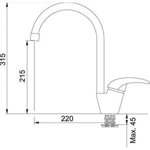 Franke Platino spout side HP satin - 115.0029.587 Grifo y mezclador