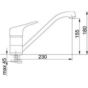 Franke Giada spout top HP G-Oatmeal - 115.0027.744 Mixer tap Sink