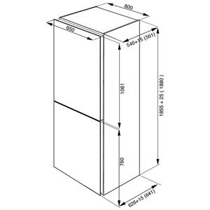 Smeg F32BCG Kühl-gefrierkombination | Freistehend | Energieklasse A+ | 214 L, Gelb