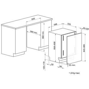 Smeg STLA868A Lave-vaisselle | Pose libre | Classe énergétique A | Installation libre, Noir, 43 dB