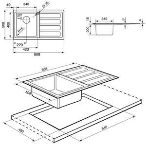 Sink Smeg LD861S