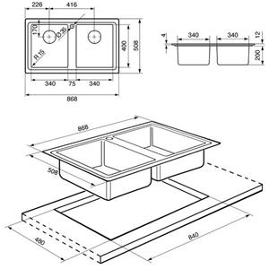 Sink Smeg LD862